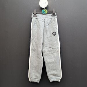 Elegant Kid's Jogger Pants with Heart Detail Gray Size 120/65